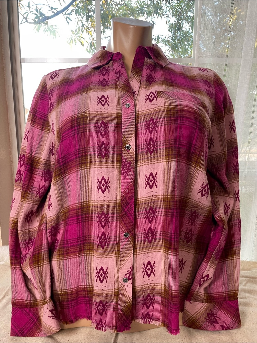 Westbound Pink Plaid Button-Down Shirt